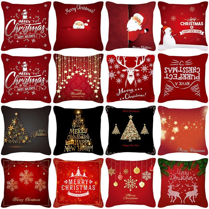 MOQ 6Pcs Christmas Snowflake Print Cushion Cover Without Filler Wholesale