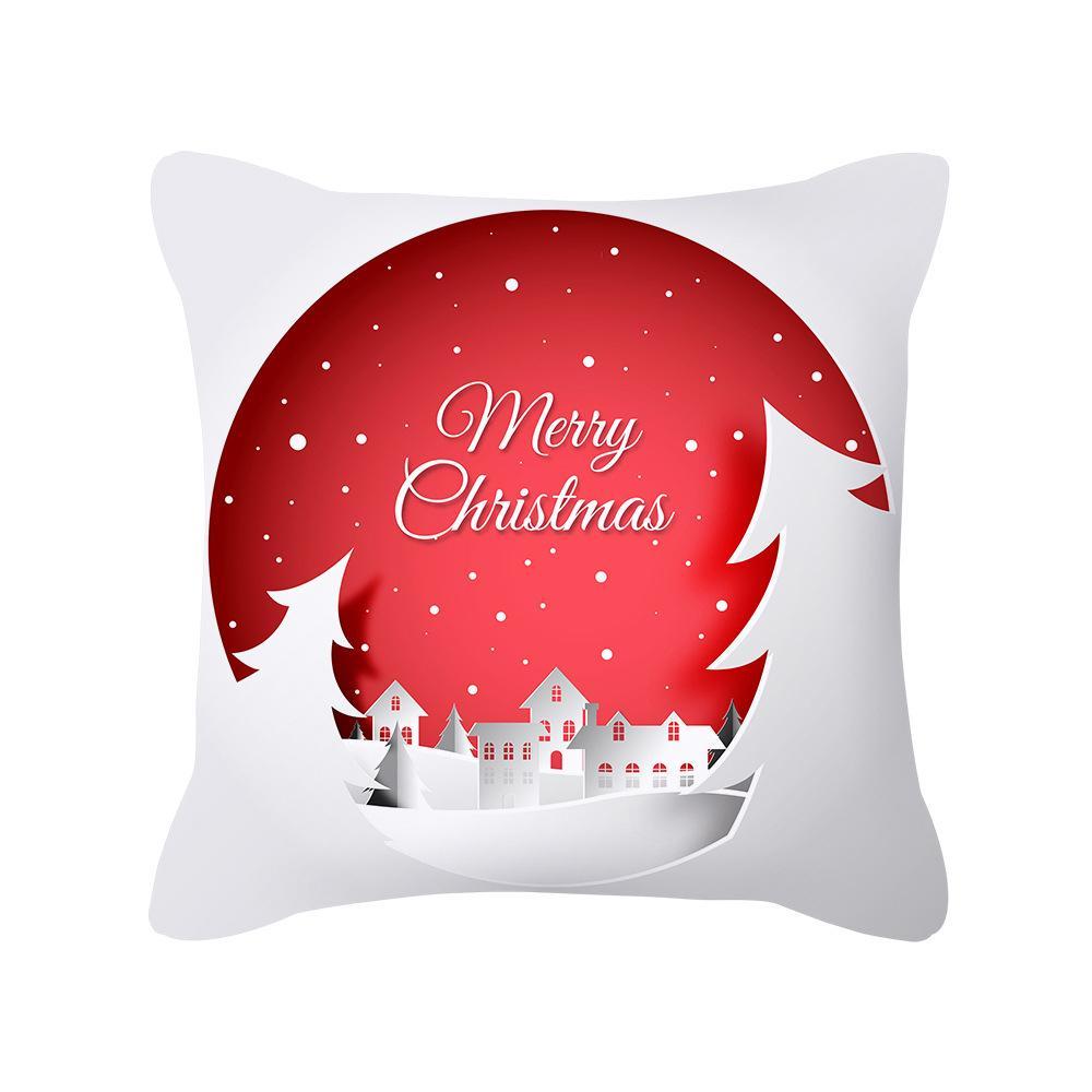 MOQ 6Pcs Christmas Snowflake Print Cushion Cover Without Filler Wholesale