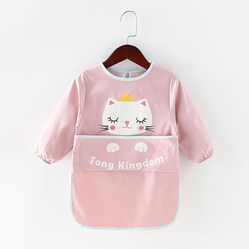 Boys and Girls Gowns Anti-wearing Baby Eating Gowns Baby Long-sleeved Bib