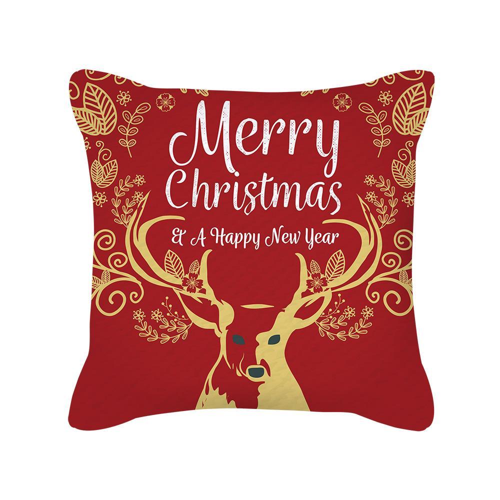 MOQ 6Pcs Christmas Snowflake Print Cushion Cover Without Filler Wholesale