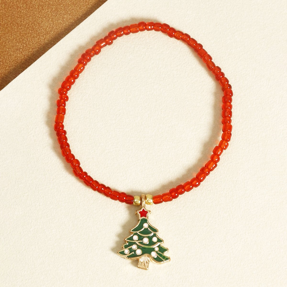 MOQ:6PCS Christmas beaded pendant bracelet jewelry wholesale