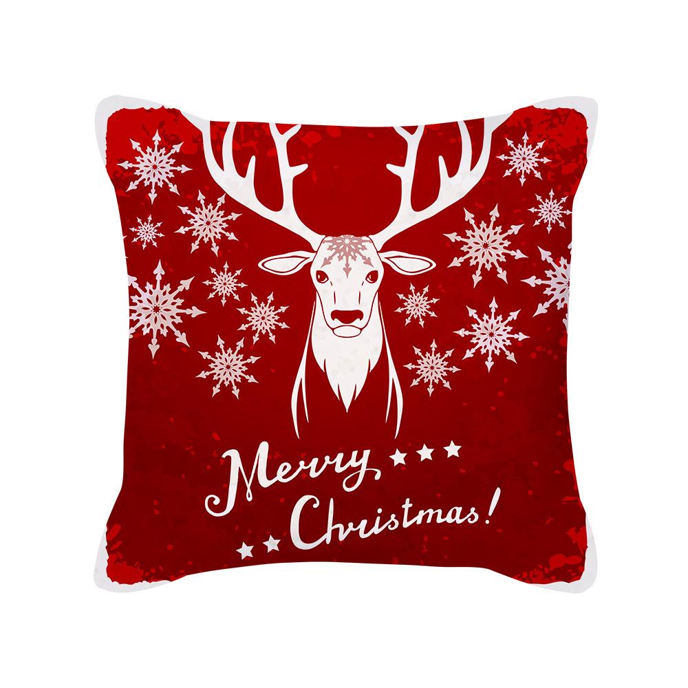 MOQ 6Pcs Christmas Snowflake Print Cushion Cover Without Filler Wholesale