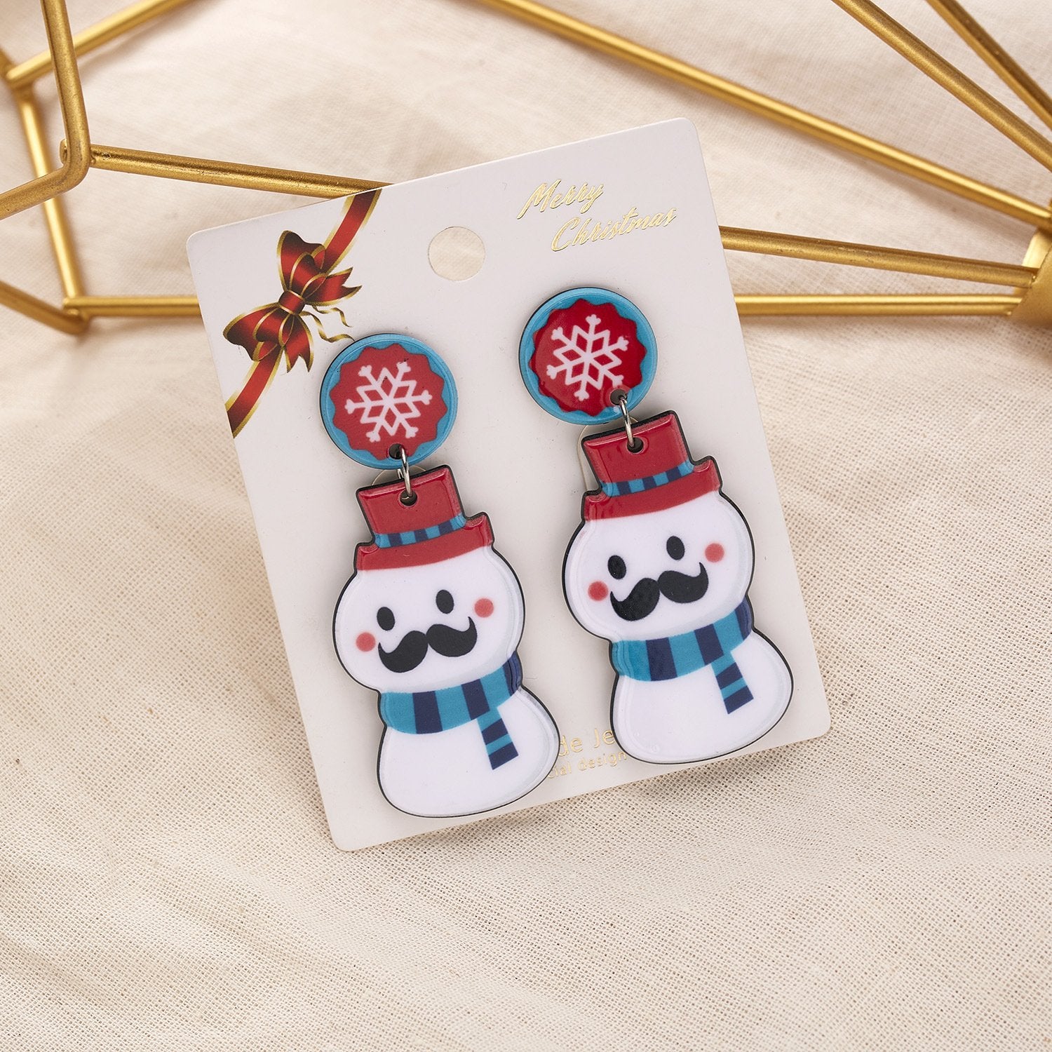 MOQ 8Pairs Christmas resin earrings wholesale