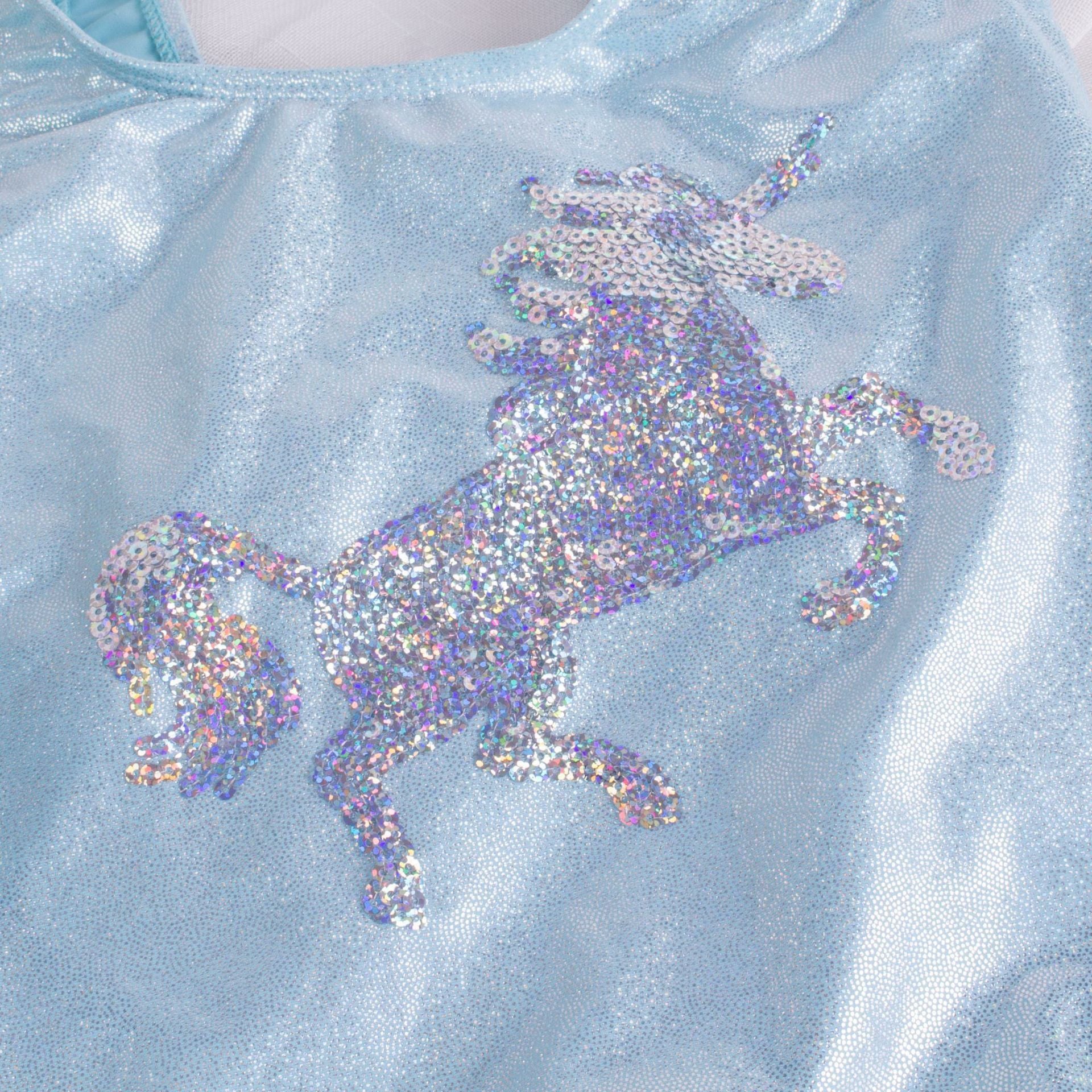 Girl's Sequin Embroidery One-piece Swimsuit Unicorn Bronzing Children's Swimsuit