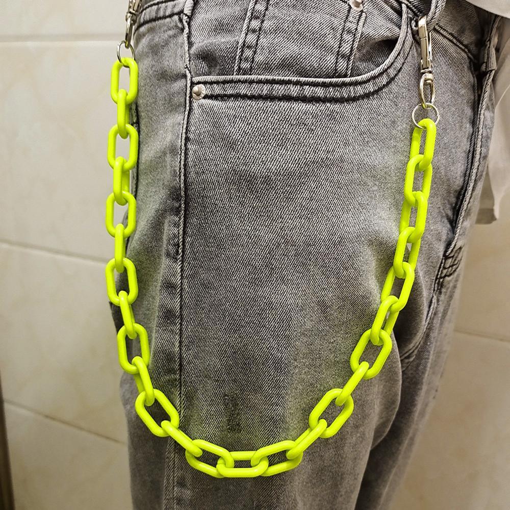 MOQ 5PCS Pants chain Acrylic color chain punk retro body chain Wholesale