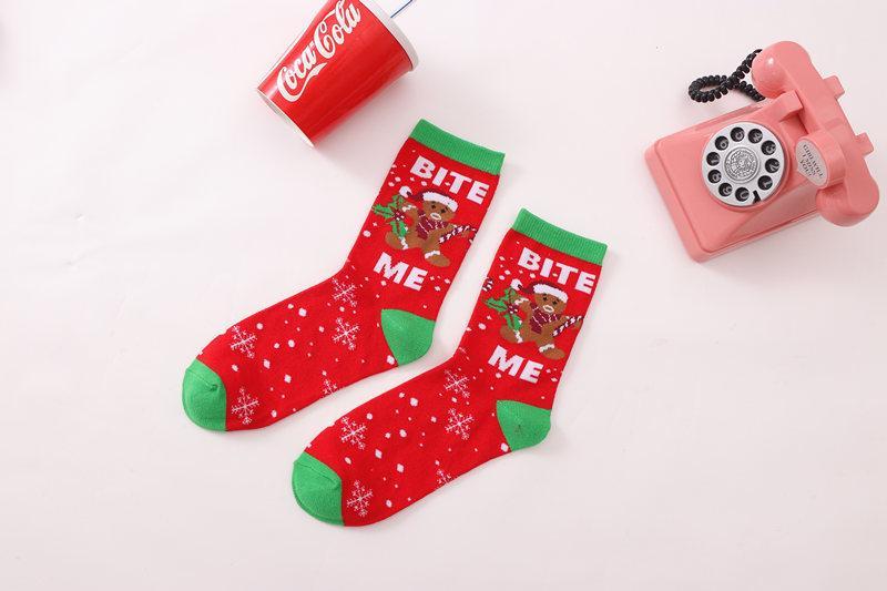 20PCS Random color Christmas cotton medium tube socks wholesale