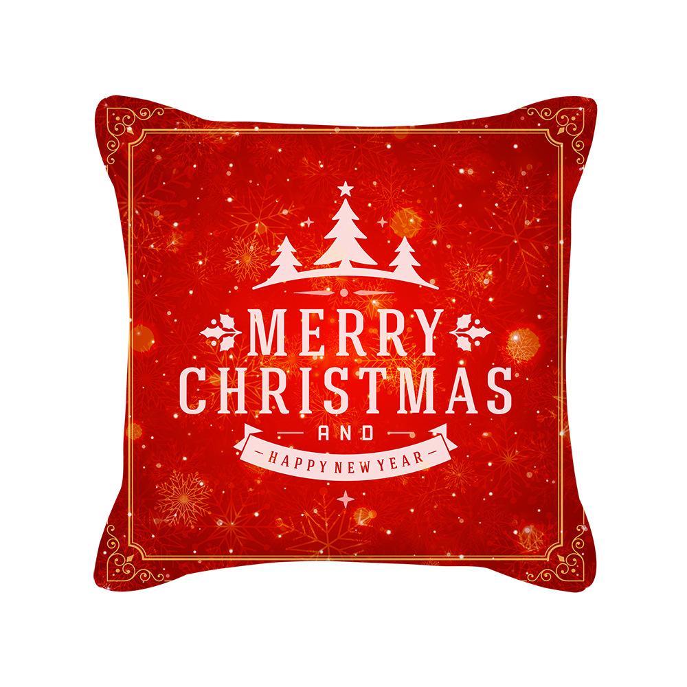 MOQ 6Pcs Christmas Snowflake Print Cushion Cover Without Filler Wholesale