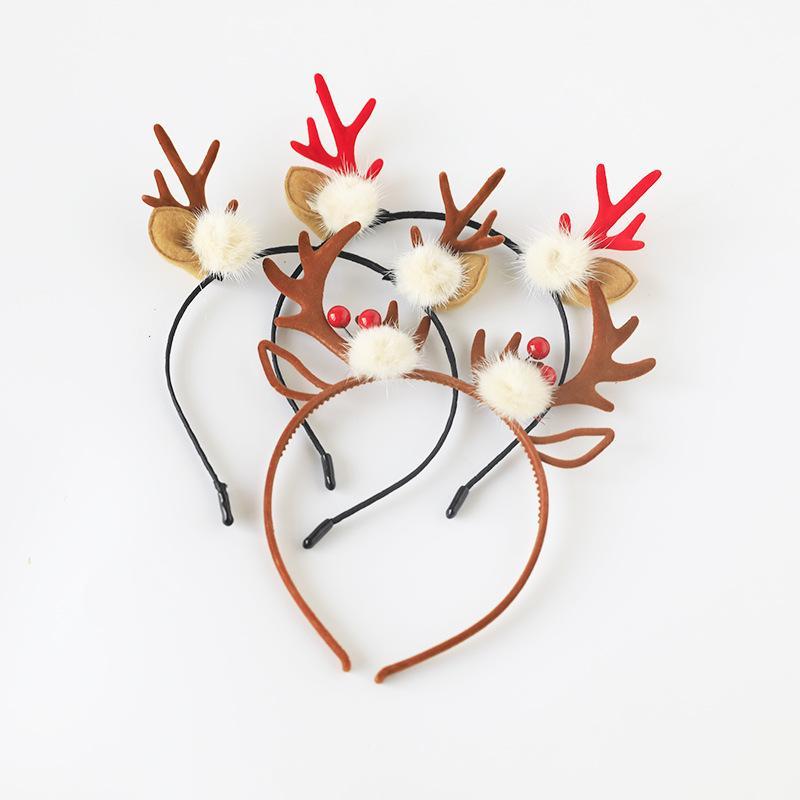 MOQ 9PCS Christmas Antler Decor Headband Wholesale