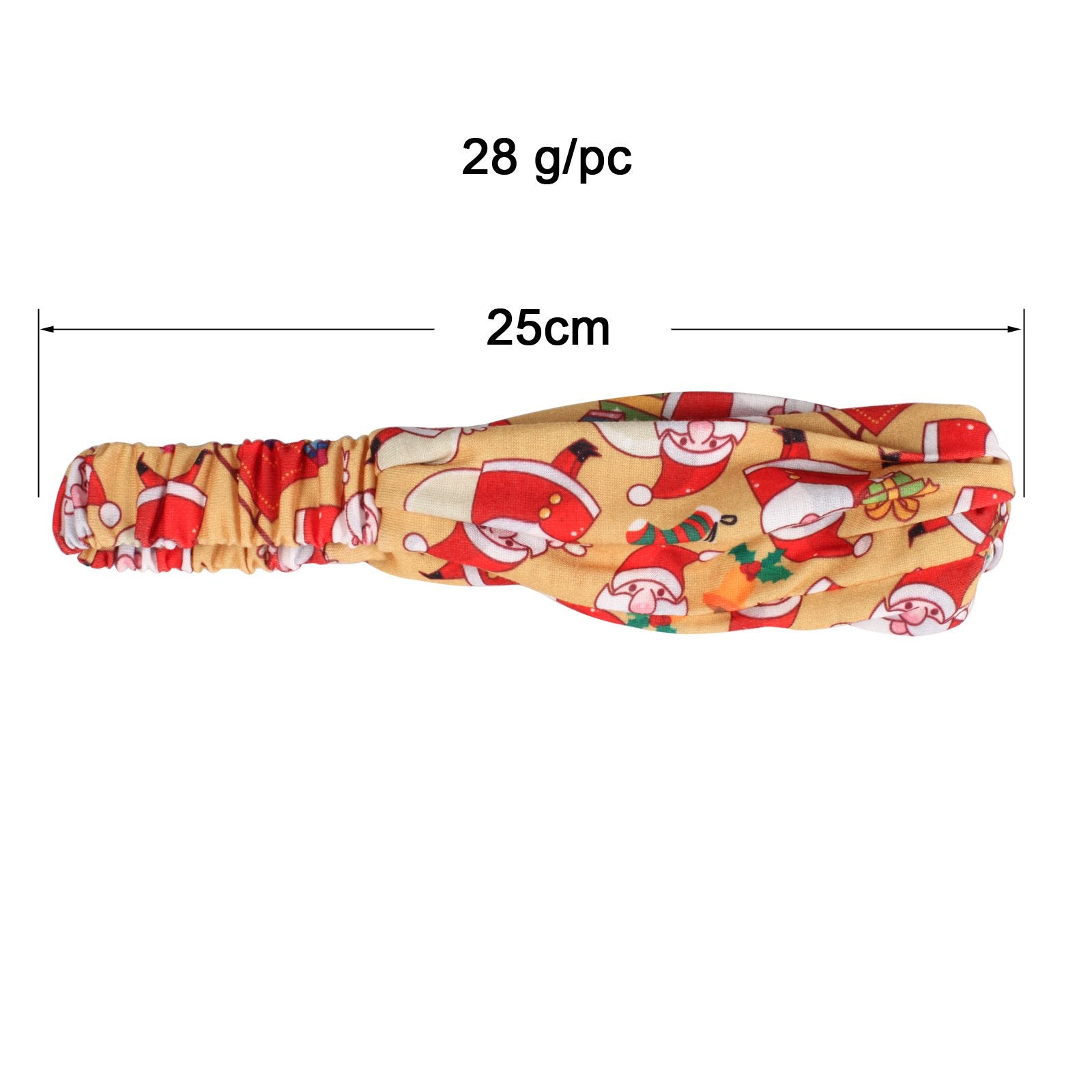 MOQ:8pcs Christmas Santa Claus Print Hair Band Wholesale