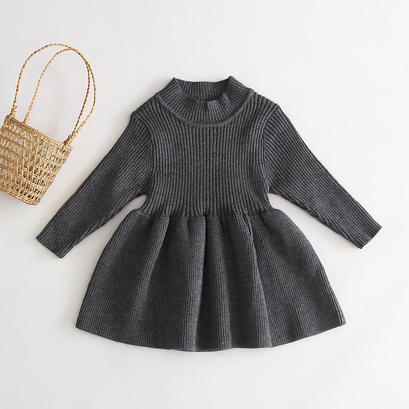 Knit dress girls princess dress wholesale