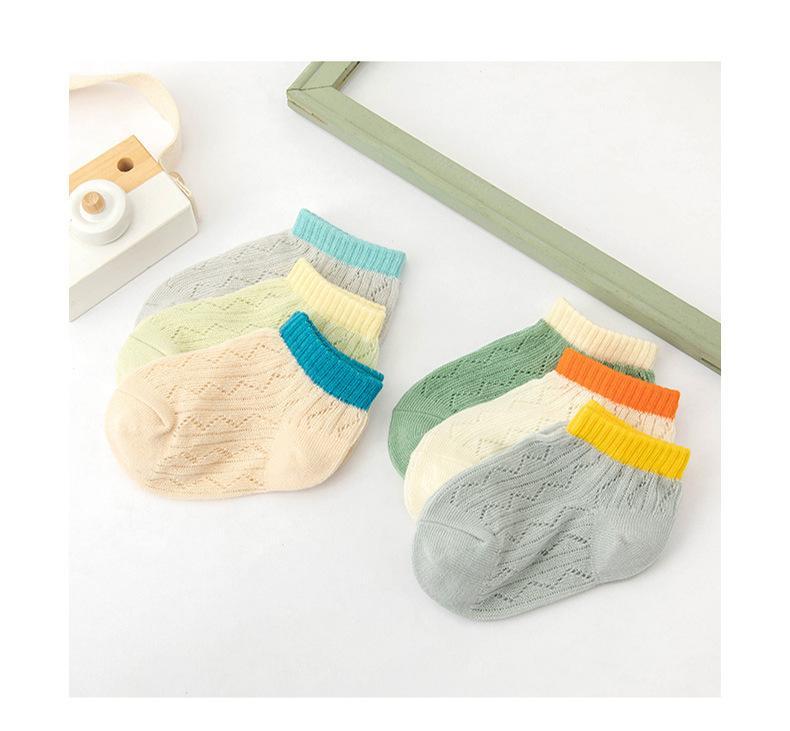 MOQ 10Pairs Mesh breathable cotton socks, thin shallow mouth children's socks wholesale