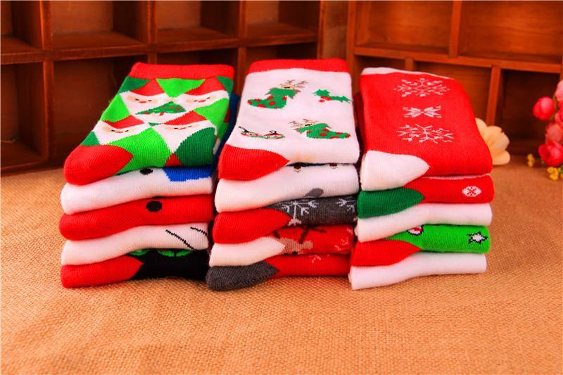 20PCS Random colo Christmas cotton cute men's and women's tube socks wholesale