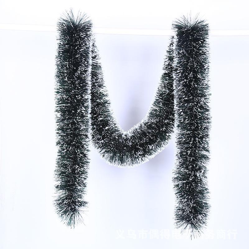 MOQ 10PCS 2m long Christmas festooned top decorated with dark green and white edge