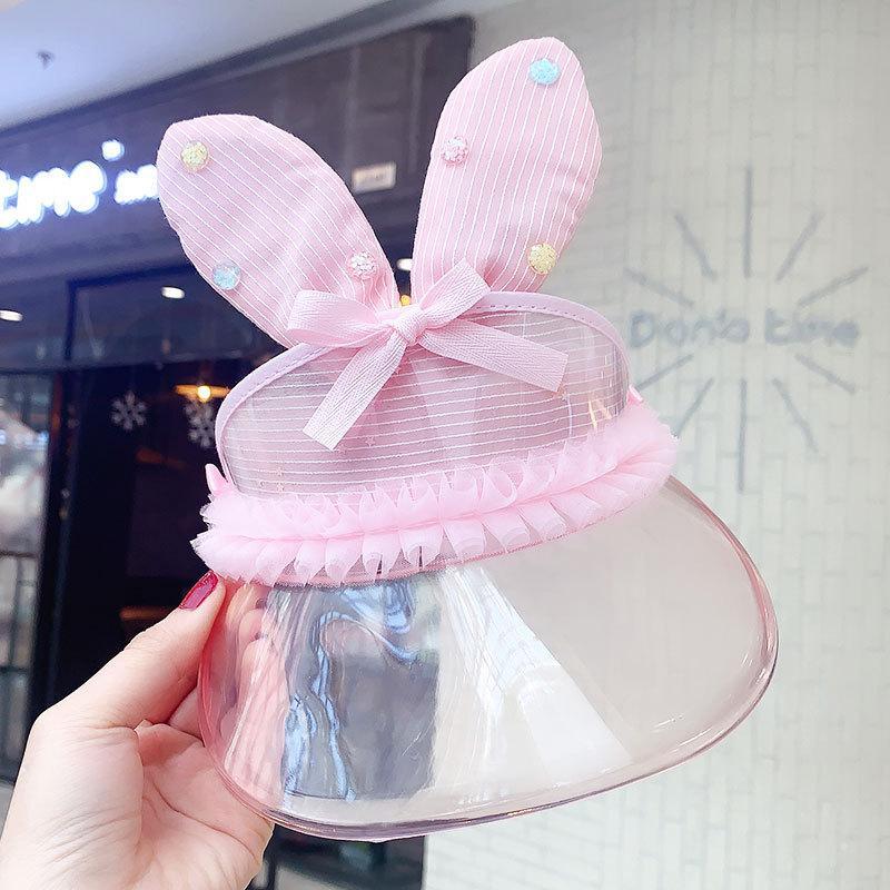 4PCS+   Children's sun hat cute rabbit ear girl cap sun hat sun hat wholesale