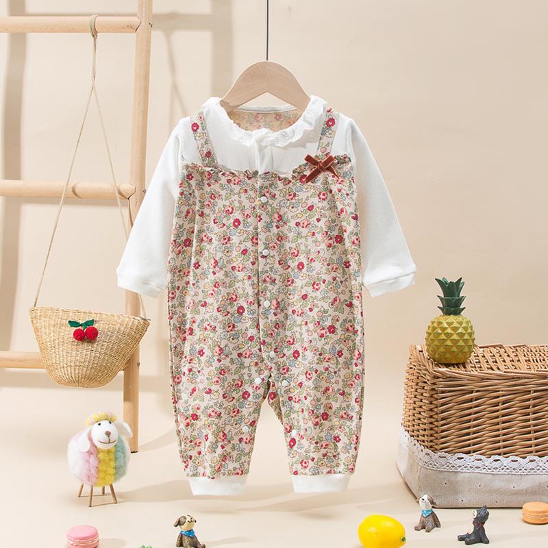 Newborn cotton long-sleeved one-piece wholesale