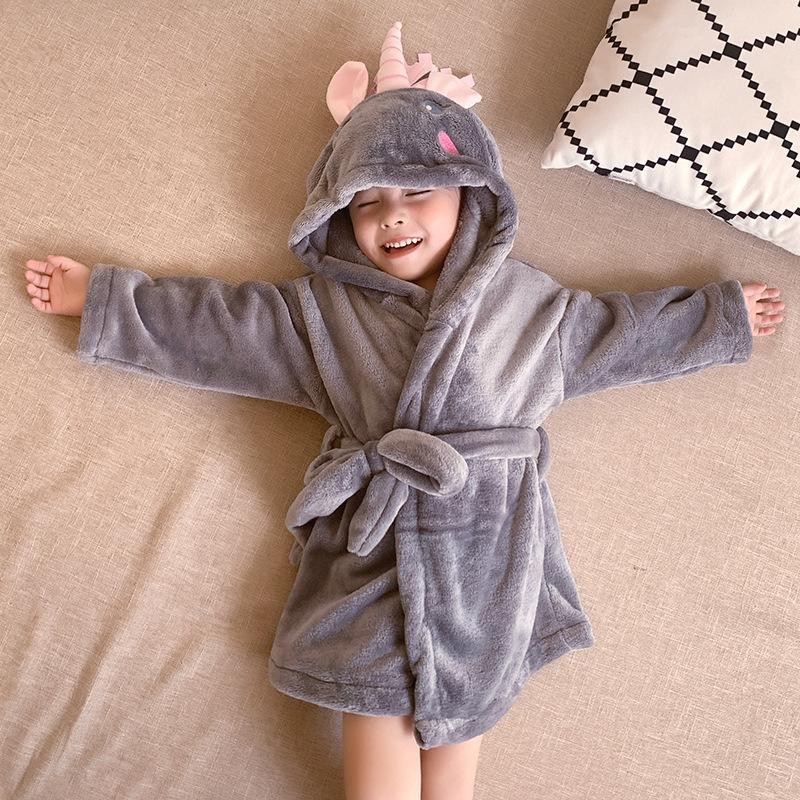 Flannel Unicorn Pajama Bathrobe Wholesale