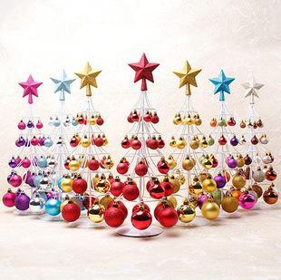 MOQ 10Packs  3cm Christmas ball 24pcs / barrel Christmas Tree Decoration pendant wholesale