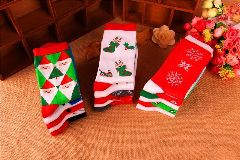 20PCS Random colo Christmas cotton cute men's and women's tube socks wholesale