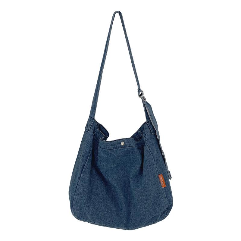 MOQ 3PCS Large Capacity Denim Crossbody Bag Wholesale