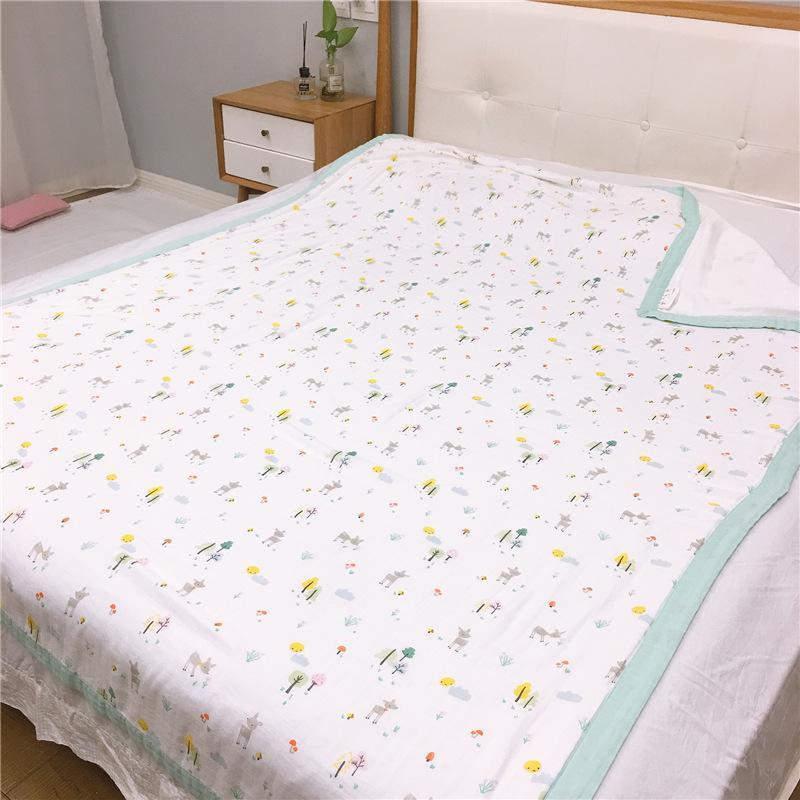 MOQ 4PCS Gauze bamboo cotton baby swaddling towel gauze blanket Wholesale