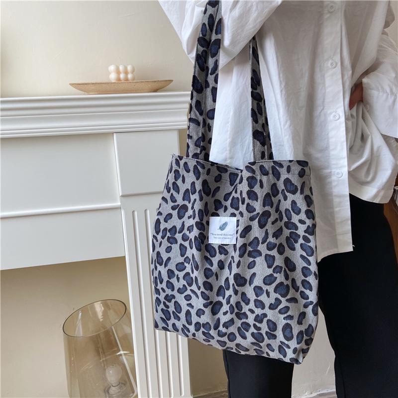 MOQ 4PCS Corduroy Leopard shoulder bag handbag Wholesale