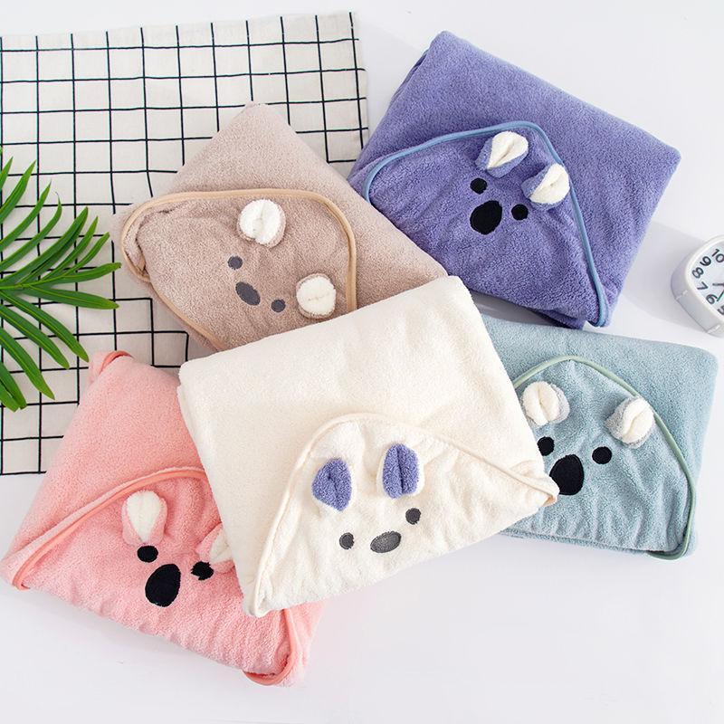 Baby Newborn Koala Cartoon Hooded Bath Towel Children's Quilt Wrap Towel Swaddle Blanket