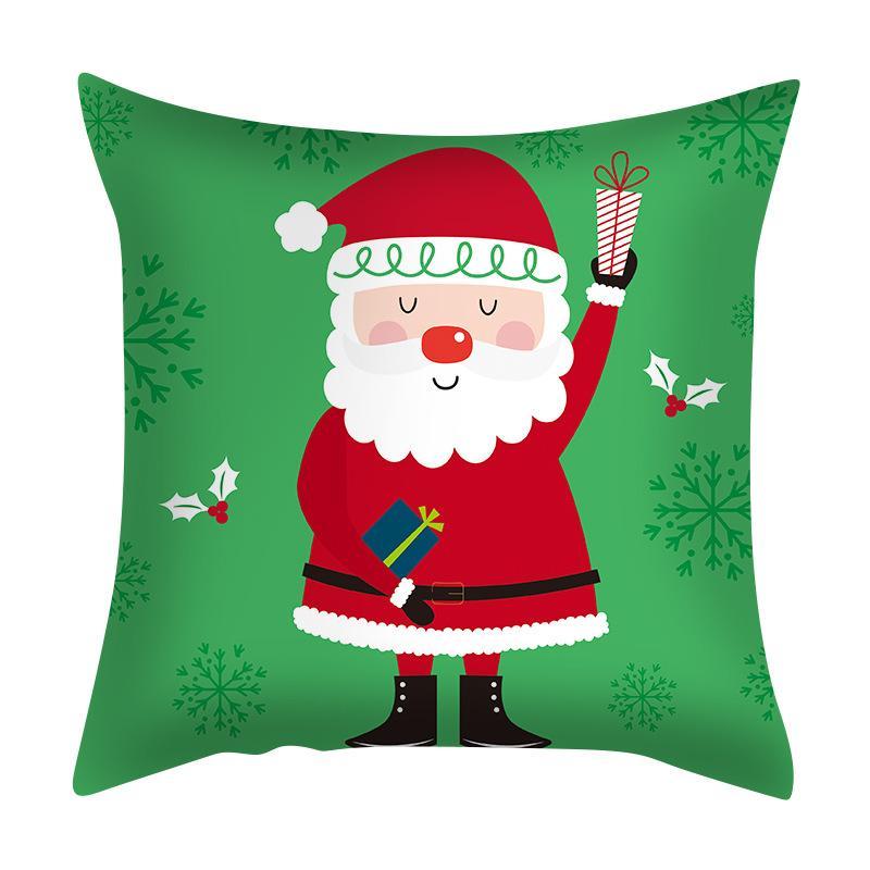 MOQ 8Pcs Christmas Santa Claus Cushion Cover Without Filler