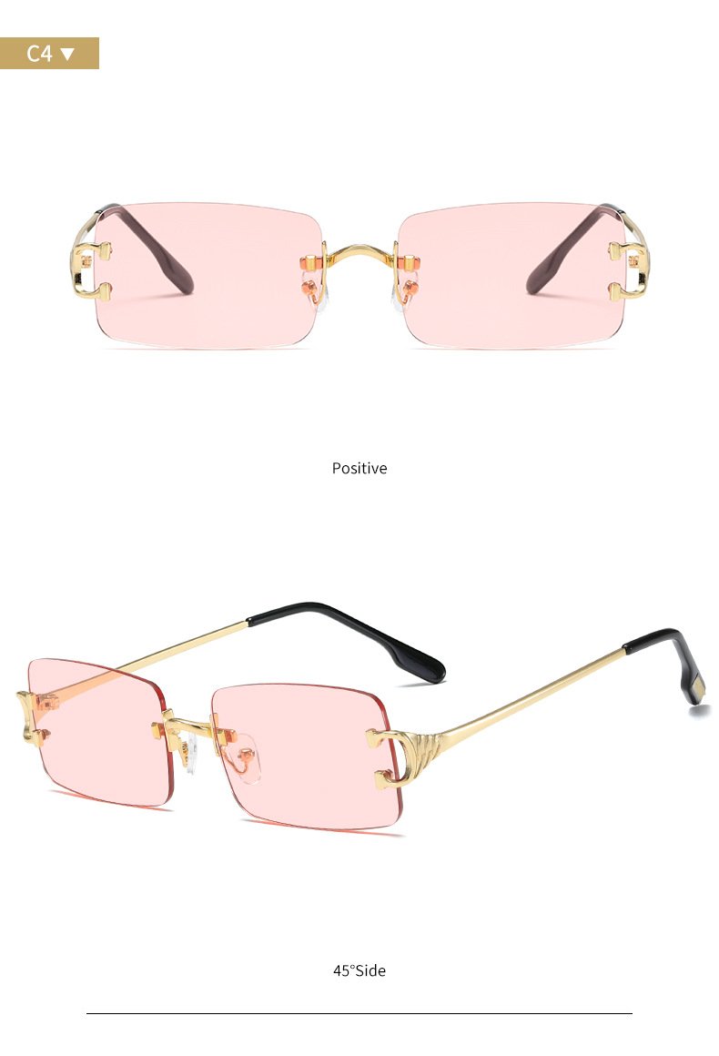 MOQ 2Pairs  Frameless simple sunglasses wholesale