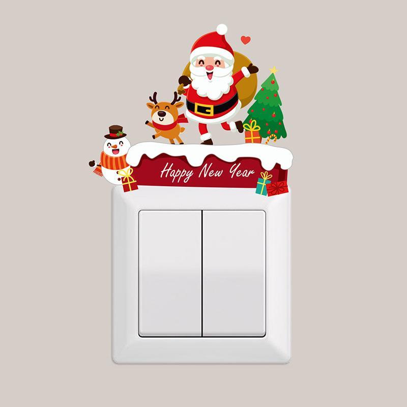 MOQ:10pcs Christmas Snowman Switch Outlet Sticker Wholesale