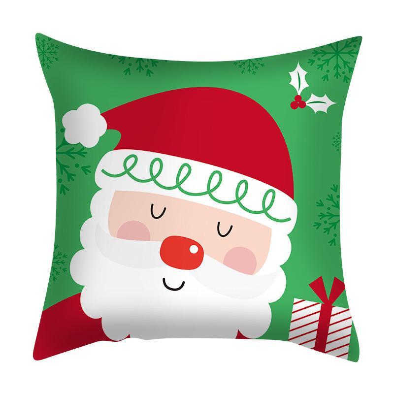 MOQ 8Pcs Christmas Santa Claus Cushion Cover Without Filler