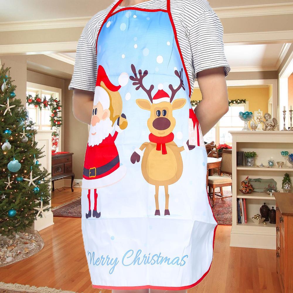 MOQ: 6PCS Christmas Apron Fabric Printed Snowman Decoration Wholesale