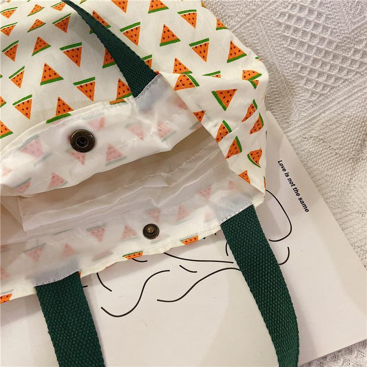 MOQ 6PCS  Flower Print Satchel Bag Canvas bag Wholesale