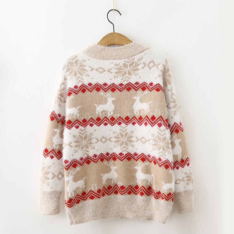 Christmas Elk Pullover Knit Sweater Wholesale