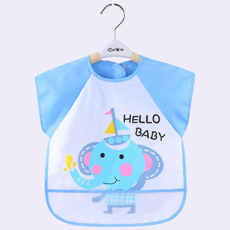 Baby Eating Gowns Children's Waterproof Bibs Anti-dirty Rice Pockets