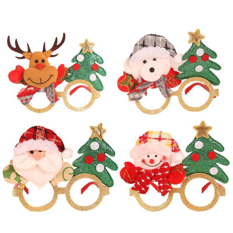 4SETS+ Christmas glasses cartoon party makeup dance creative gifts toys (4PCS) wholesale