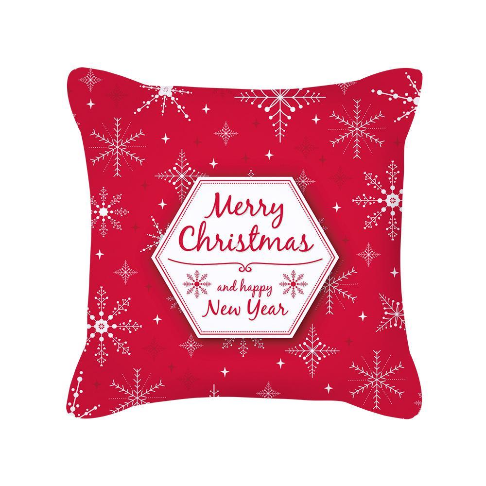 MOQ 6Pcs Christmas Snowflake Print Cushion Cover Without Filler Wholesale