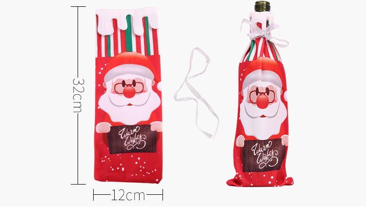 MOQ: 6PCS Christmas decoration wine bottle cover wholesale