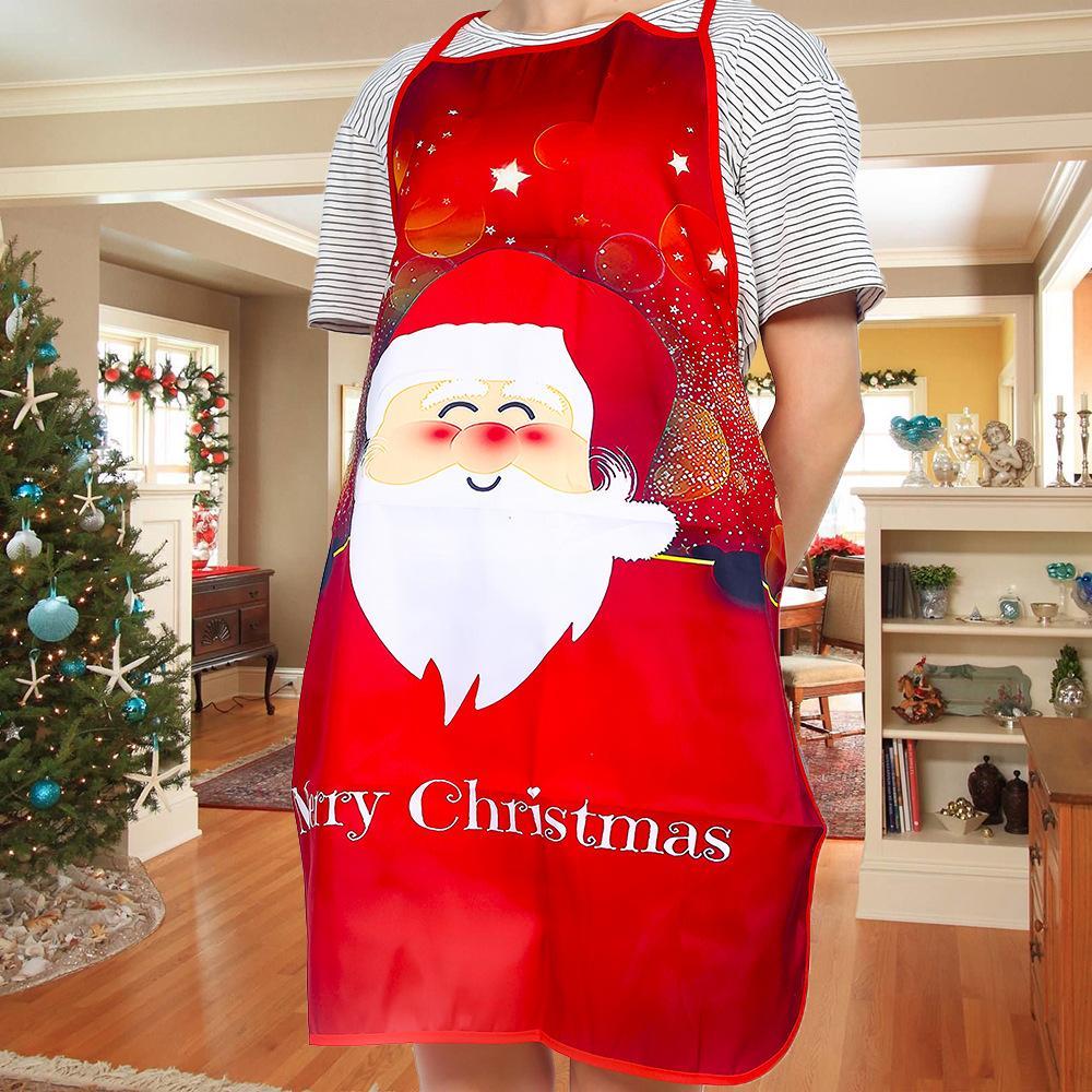 MOQ: 6PCS Christmas Apron Fabric Printed Snowman Decoration Wholesale