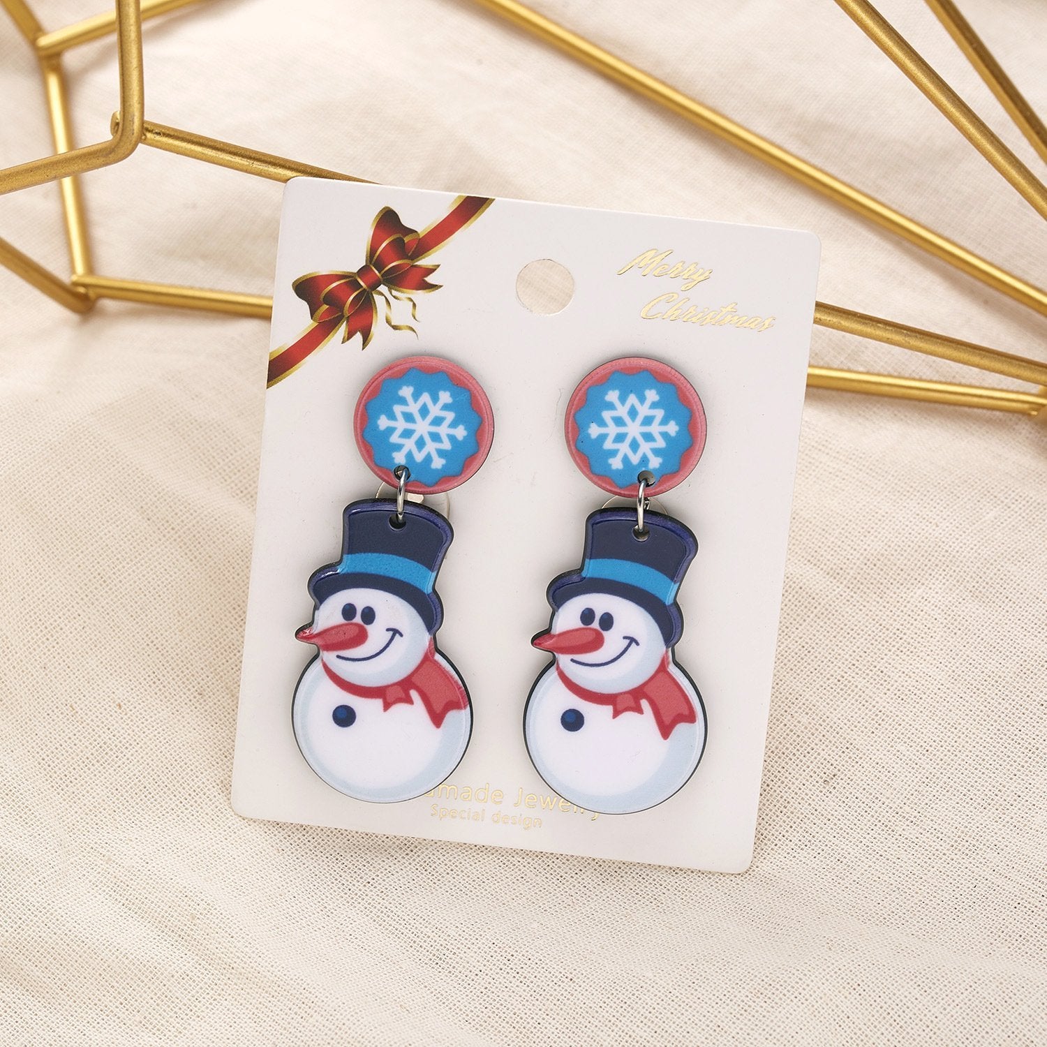 MOQ 8Pairs Christmas resin earrings wholesale