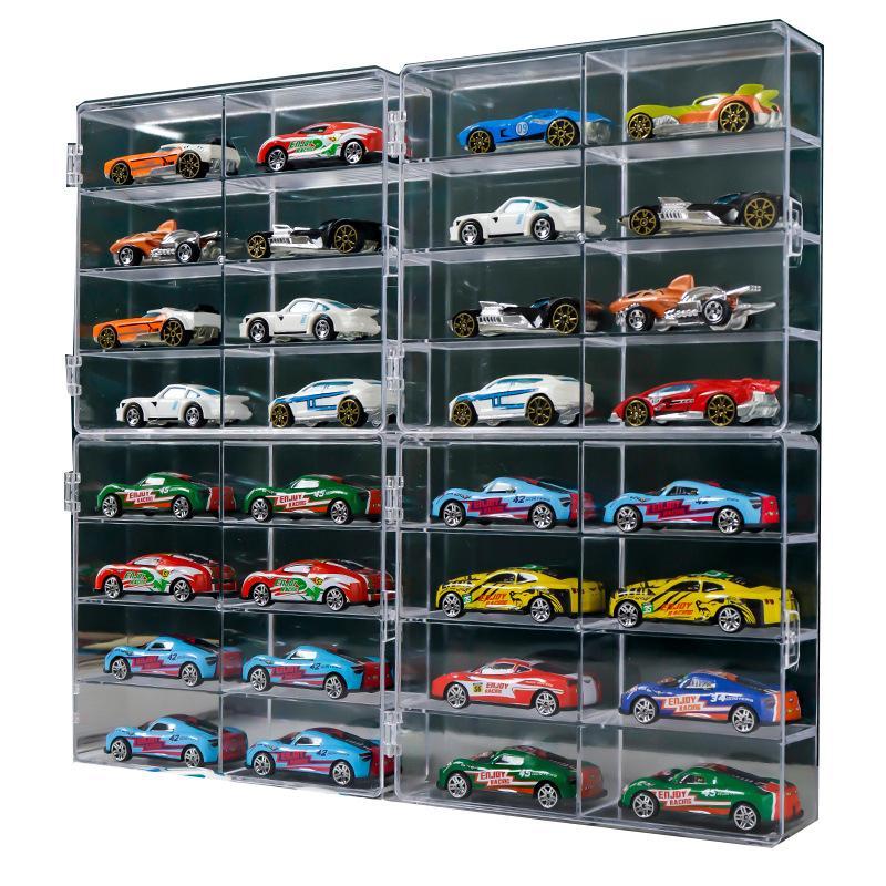 4PCS+ Mini car model storage box simulation toy display box Wholesale