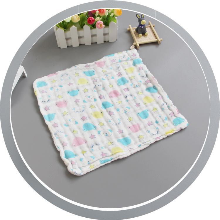 MOQ 10PCS Wholesale cotton six-layer seersucker saliva towel wash towel