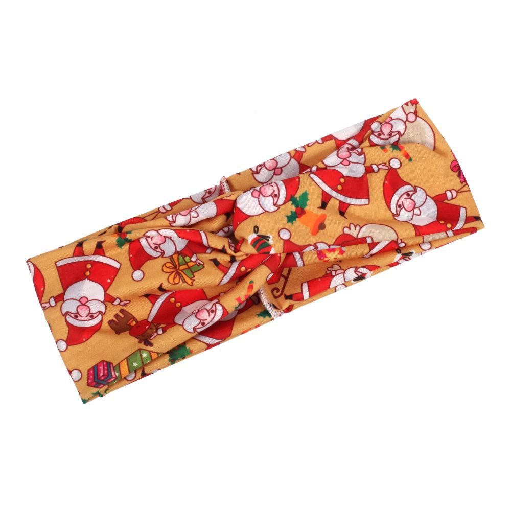 MOQ:8pcs Christmas Print Hair Band Wholesale