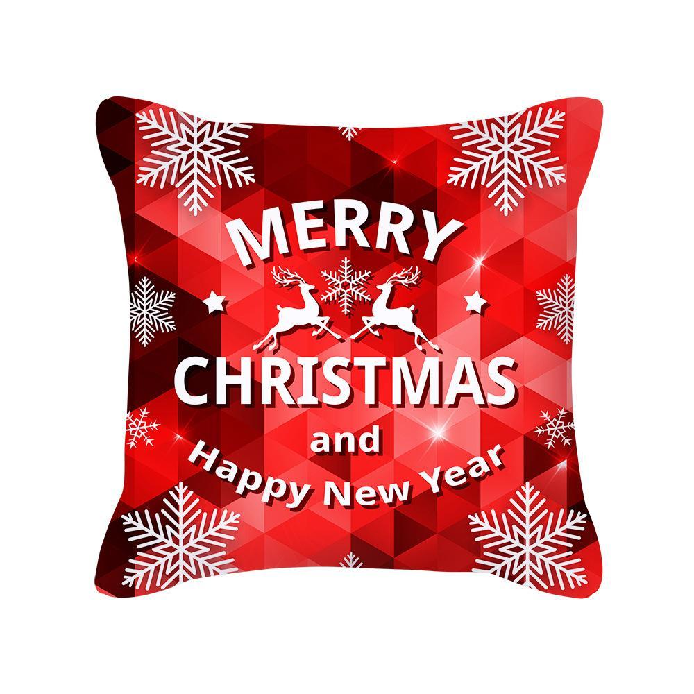 MOQ 6Pcs Christmas Snowflake Print Cushion Cover Without Filler Wholesale