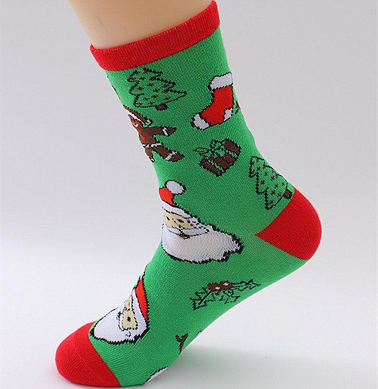 20PCS Random color Christmas cotton medium tube socks wholesale