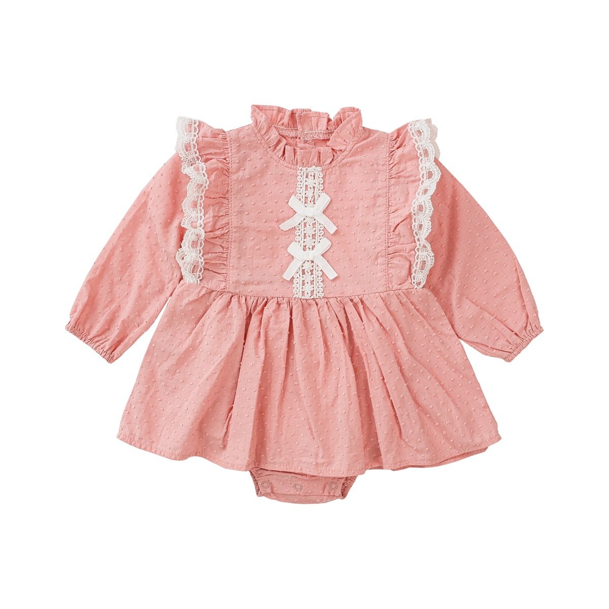 Girls Lolita Long Sleeve Lace Fashion Jumpsuit Wholesale Baby Rompers