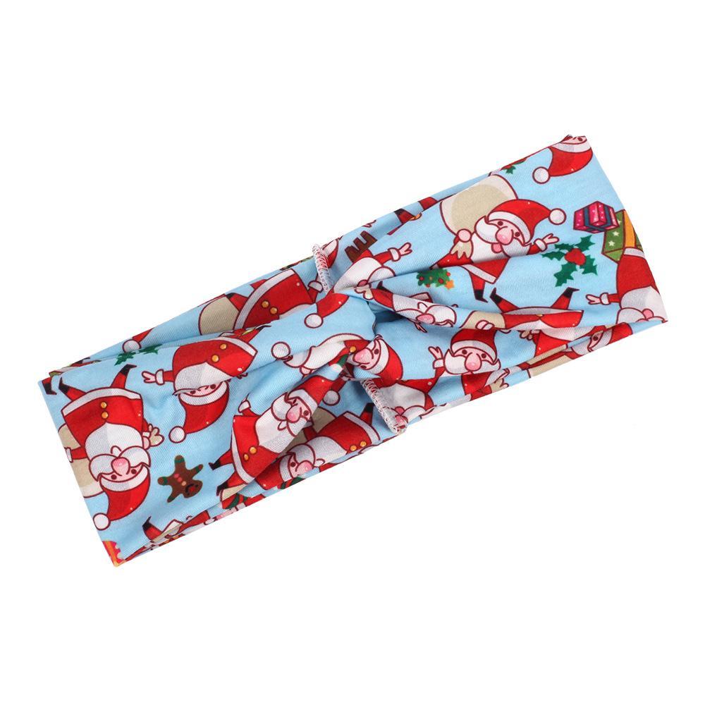 MOQ:8pcs Christmas Print Hair Band Wholesale