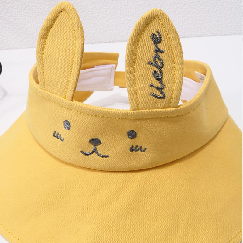 MOQ 3PCS  Cotton Bunny Ears Cute Sun Hat Cartoon Baby Sun Hat Wholesale