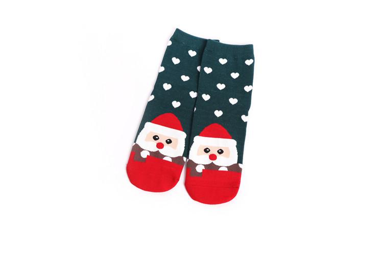 MOQ 10 pairs/2groups Christmas Heart Print Crew Socks Wholesale