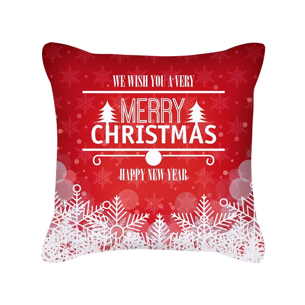 MOQ 6Pcs Christmas Snowflake Print Cushion Cover Without Filler Wholesale