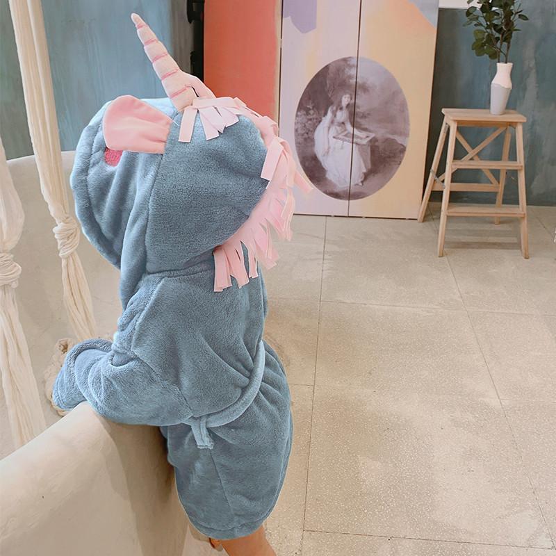 Flannel Unicorn Pajama Bathrobe Wholesale